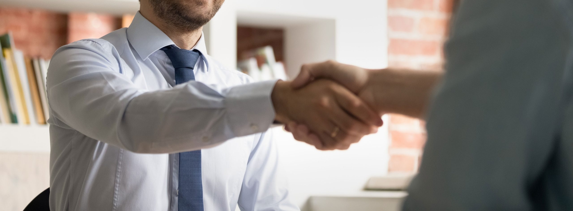 Two men shaking hands
